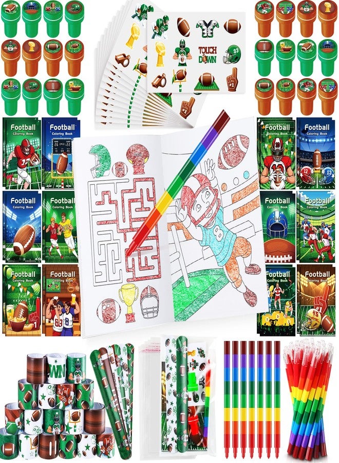 BenLouis 168Pcs Football Party Favors Sports Football Theme Birthday Party Favors Coloring Books Bulk for Kids Football Party Team Gift Goodie Bag Fillers Classroom games Rewards Supplies - Image 1